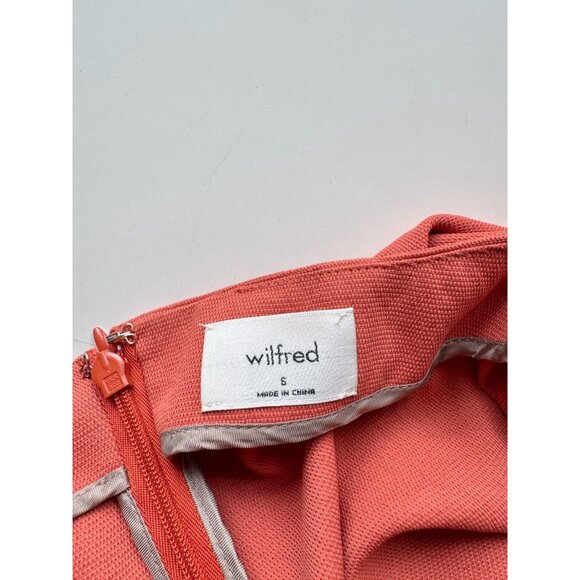 Aritzia WILFRED Ecoulement Rust Orange Basketweave Tie Back Mini Dress, Size 6 - Picture 9 of 16